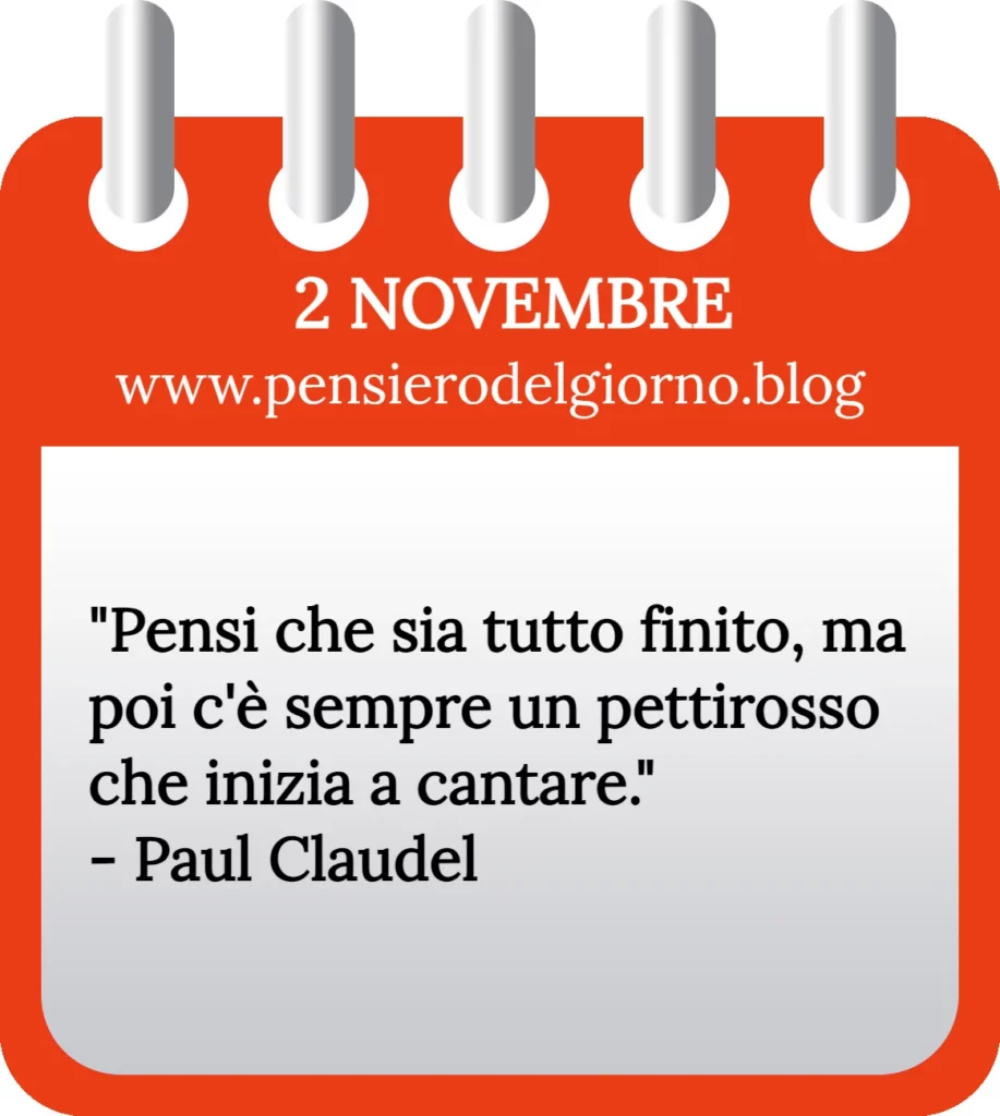 2 Novembre frase di oggi: speranza in un nuovo inizio - Pensiero del Giorno