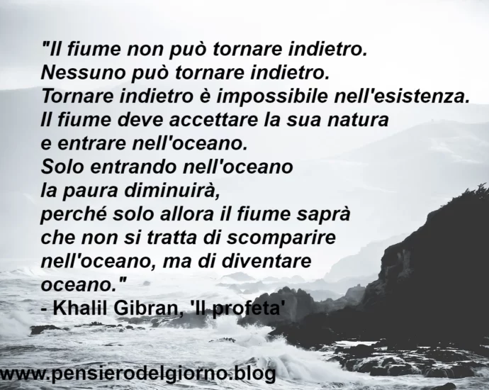 Khalil Gibran Il Profeta il fiume e l'oceano