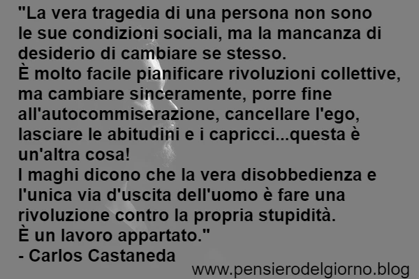 La vera tragedia di una persona Carlos Castaneda