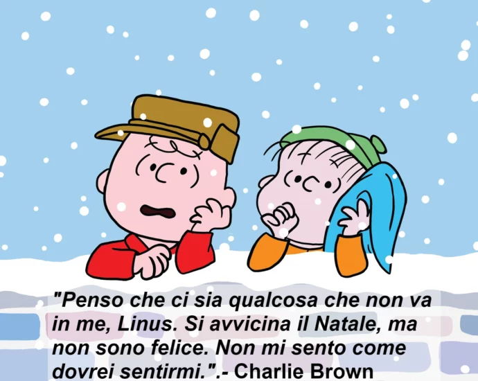Charlie Brown Snoopy frase sul Natale