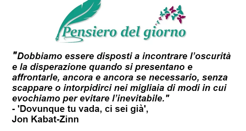 Frase Incontrare l'oscurità Jon Kabat-Zinn