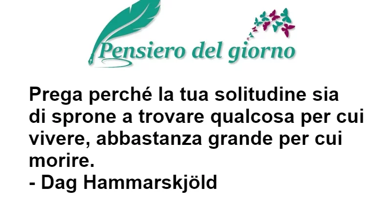 Frase La solitudine sprona a cercare un senso