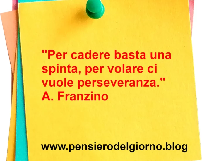 Citazione Per volare ci vuole perseveranza A. Franzino