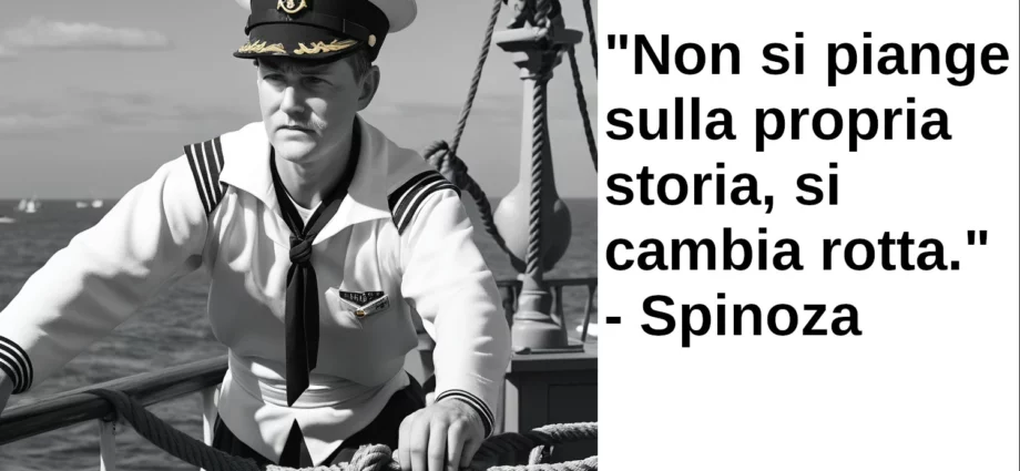 Frase di oggi Non si piange sulla propria storia si cambia rotta Spinoza
