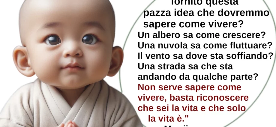 Frase del giorno Nessuno sa come vivere Mooji