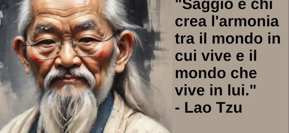 Frase Zen del giorno Saggio chi crea armonia tra il mondo in cui vive Lao Tzu