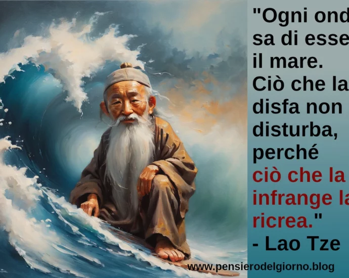 Frase Zen Ogni onda sa di essere il mare Lao Tzu