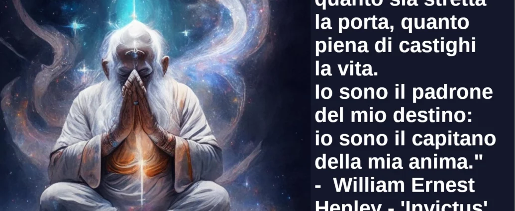 Io sono il padrone del miio destino io sono il capitano della mia anima Henley