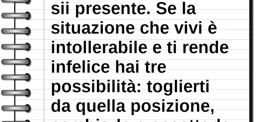 Frase di oggi Dovunque tu ti trovi sii presente. Eckhart Tolle