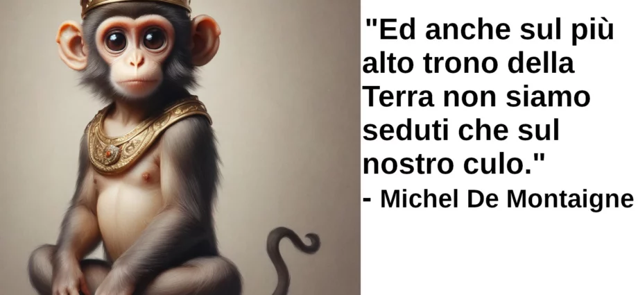 Citazione Ed anche sul più alto trono della Terra non siamo seduti che sul nostro culo. Michel De Montaigne