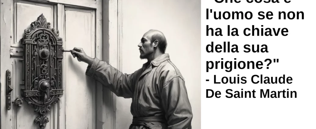 Frase di oggi Che cosa è l'uomo se non ha la chiave della sua prigione Saint Martin
