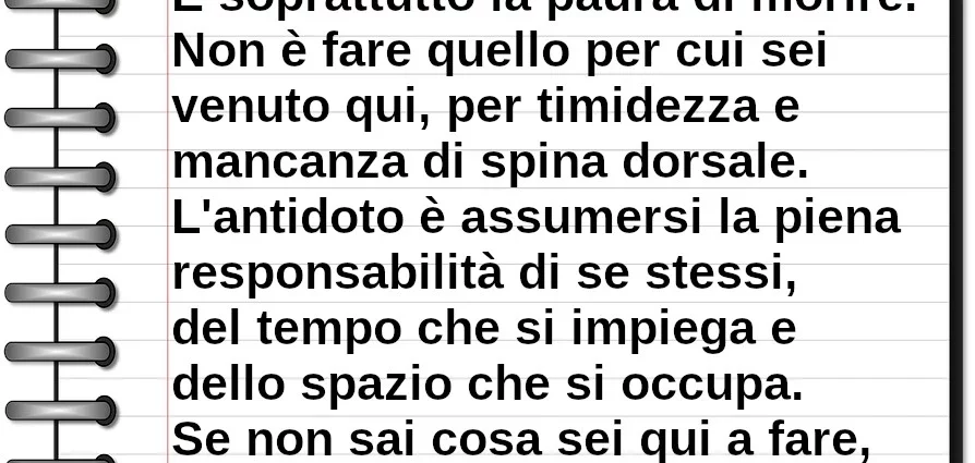 Frase di oggi Cos'è la paura di vivere. E' soprattutto la paura di morire Maya Angelou