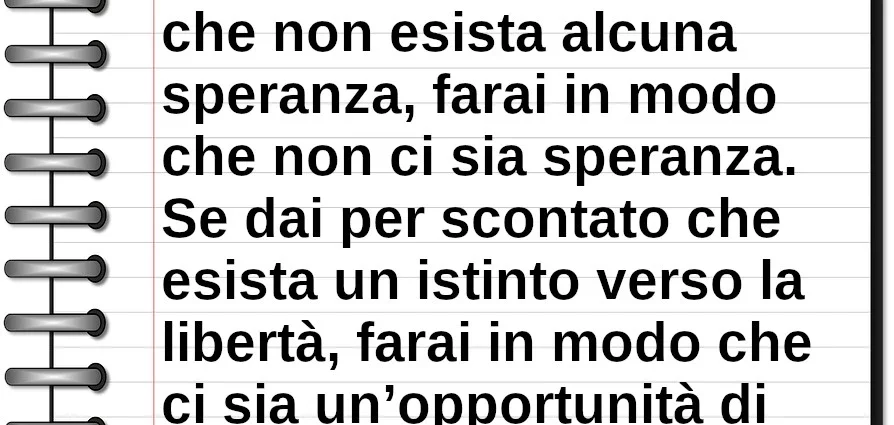 Frase di oggi Se dai per scontato che non ci sia speranza Noam Chomsky