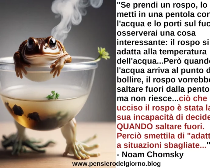 Se prendi un rospo lo metti in pentola Noam Chomsky