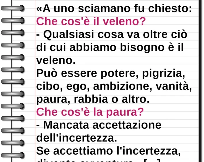 Citazione A uno sciamano fu chiesto Cos'è la paura Youakim