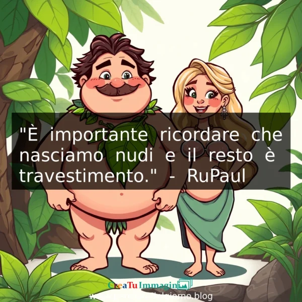 Citazione del giorno: È importante ricordare che nasciamo nudi e il resto è travestimento. RuPaul