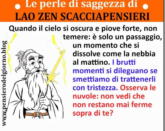 Frase del 20 maggio perle di sagge di Lao Zen Scacciapensieri