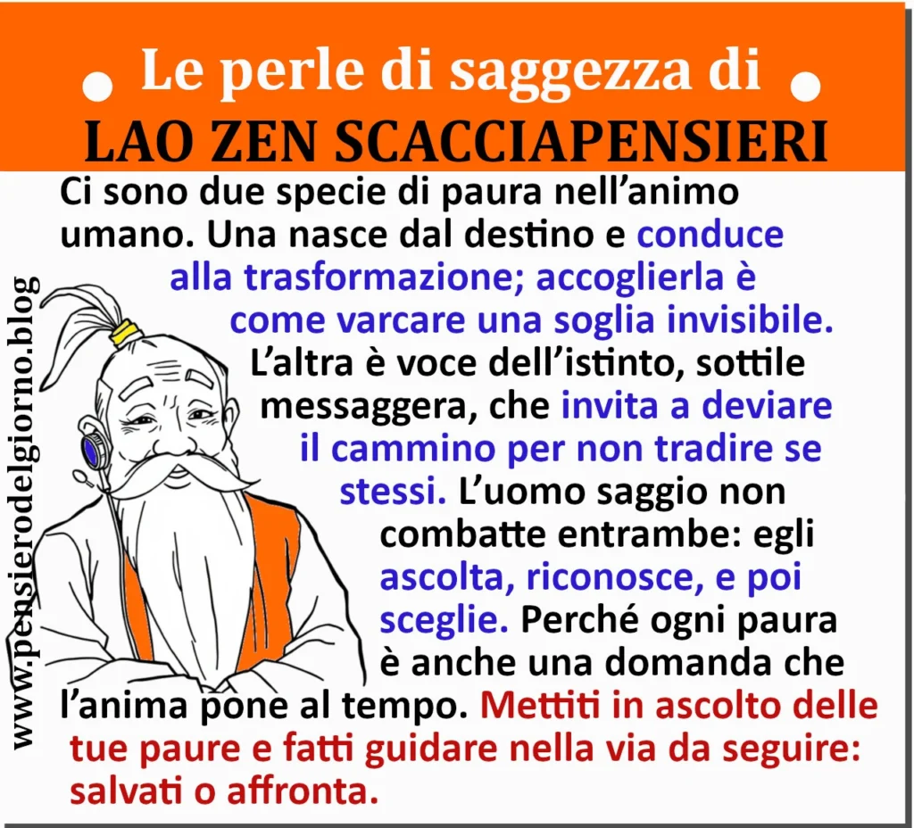 Frase del 30 maggio con perla di saggezza Lao Zen Scacciapensieri