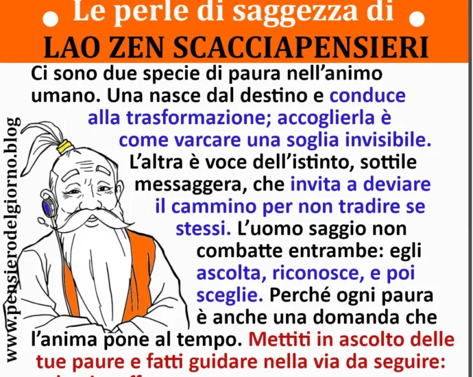 Frase del 30 maggio con perla di saggezza Lao Zen Scacciapensieri