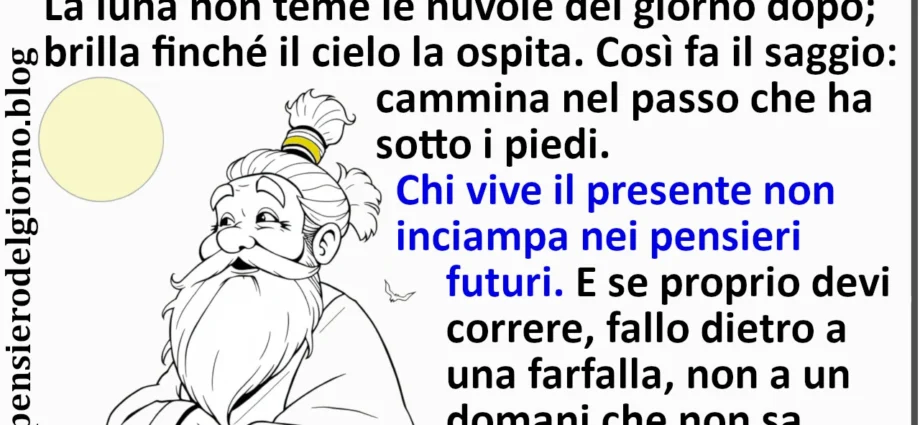 Calendario saggio del 7 maggio Lao Zen Scacciapensieri