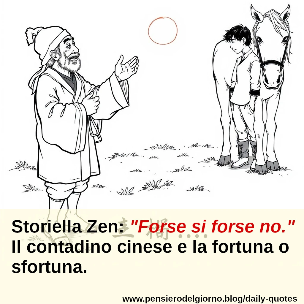 Storia Zen Forse si forse no contadino cinese e il cavallo