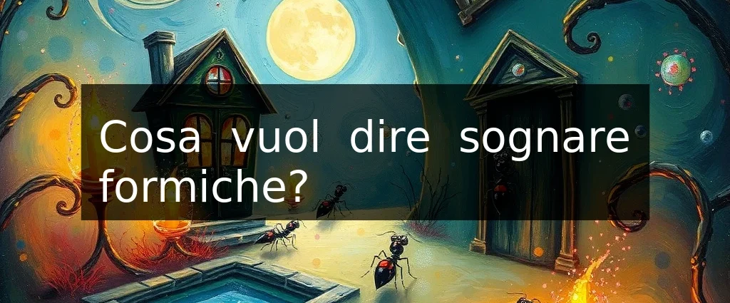 Cosa vuol dire sognare formiche in casa o sul letto psicologia simbolo