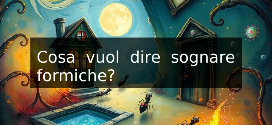 Cosa vuol dire sognare formiche in casa o sul letto psicologia simbolo