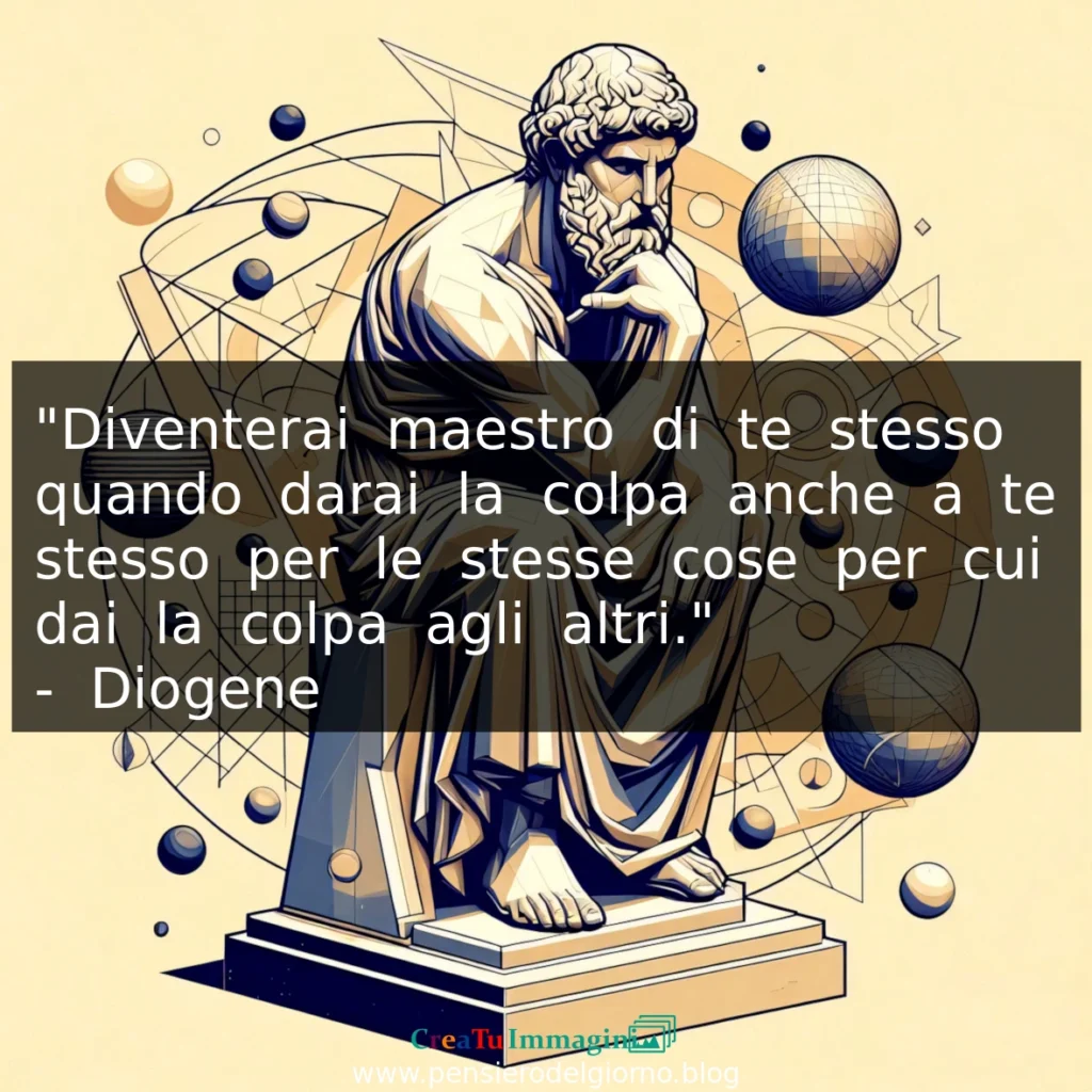 Frase del 18 giugno: Diventerai maestro di te stesso. Diogene