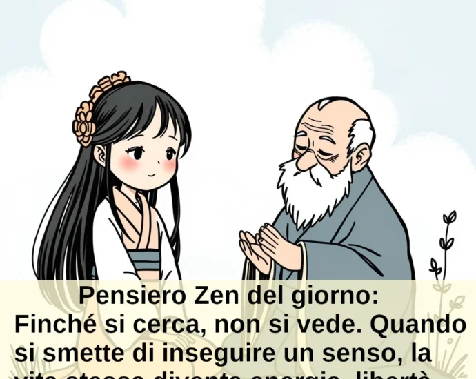 Pensiero Zen del giorno dialogo sul vuoto esistenziale