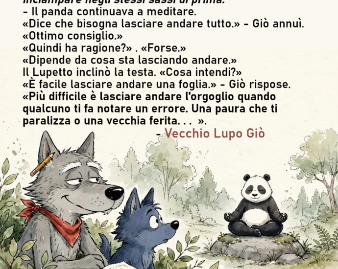 Frase riflessione del giorno Saggezza e soliti inciampi Vecchio Lupo Giò