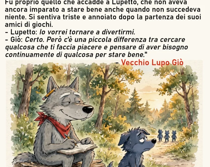 Riflessione del giorno Vecchio Lupo Giò e la tristezza per le cose finite