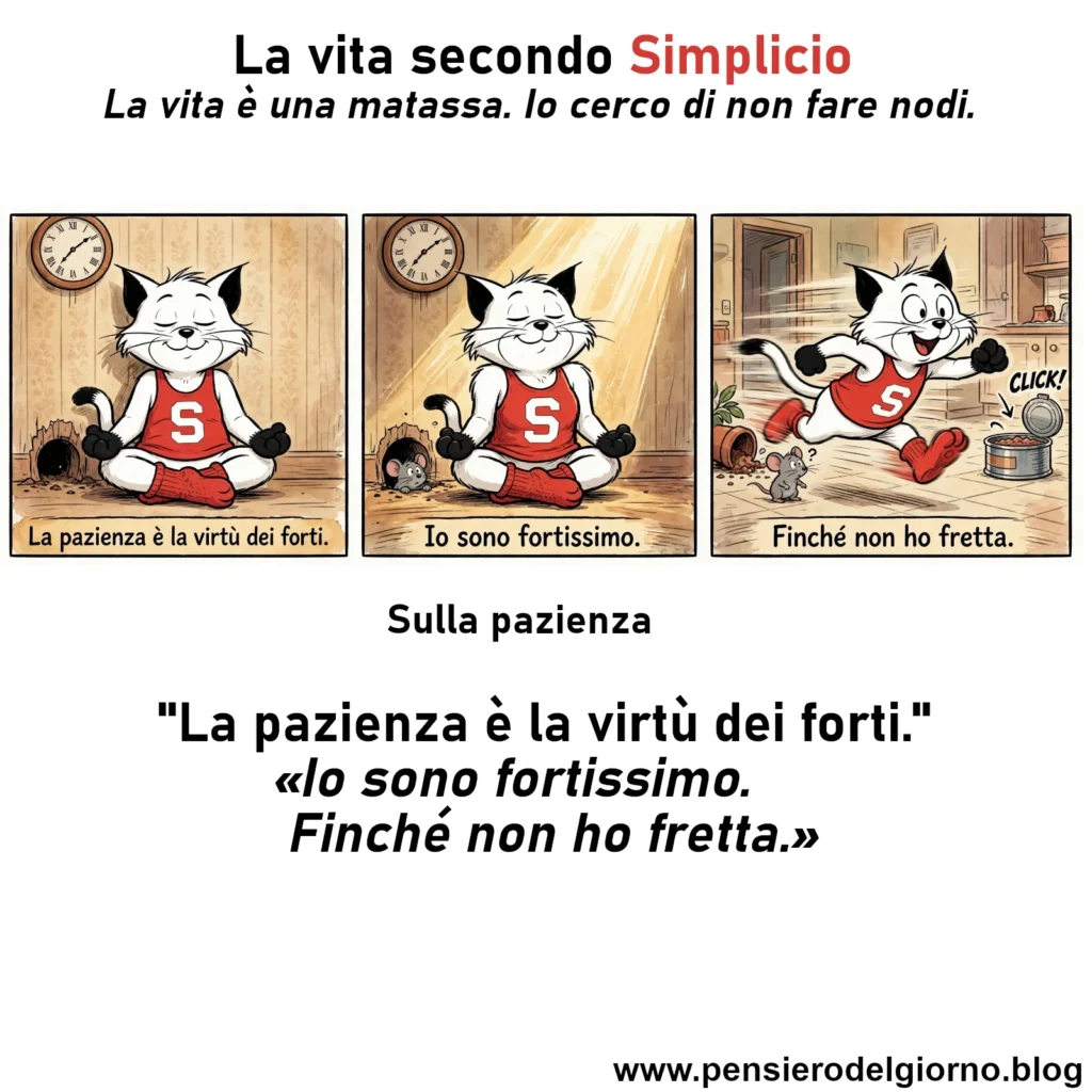 La riflessione di Simplicio sulla pazienza