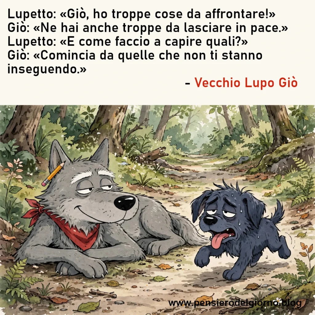 Gli appunti di vita di Vecchio Lupo Giò sulle battaglie da mollare