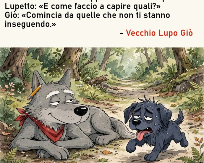 Gli appunti di vita di Vecchio Lupo Giò sulle battaglie da mollare